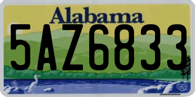 AL license plate 5AZ6833