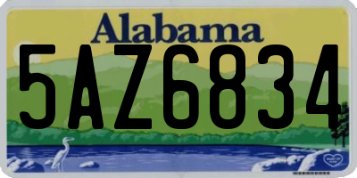 AL license plate 5AZ6834
