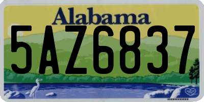 AL license plate 5AZ6837