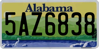 AL license plate 5AZ6838