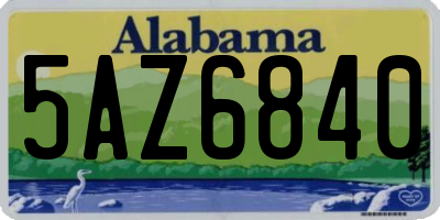 AL license plate 5AZ6840