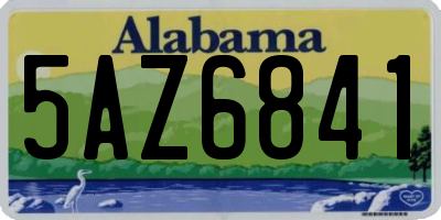 AL license plate 5AZ6841