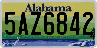 AL license plate 5AZ6842