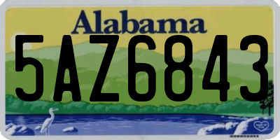 AL license plate 5AZ6843