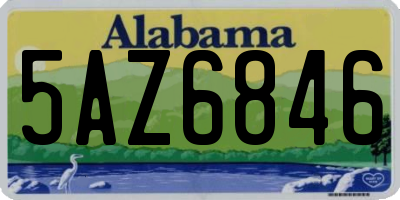 AL license plate 5AZ6846