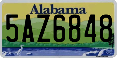 AL license plate 5AZ6848
