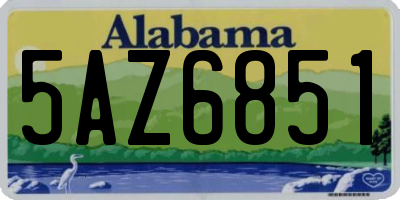 AL license plate 5AZ6851