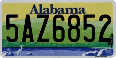 AL license plate 5AZ6852