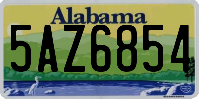 AL license plate 5AZ6854
