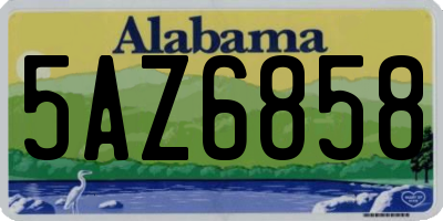 AL license plate 5AZ6858