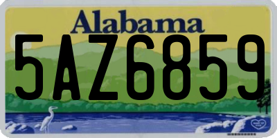 AL license plate 5AZ6859