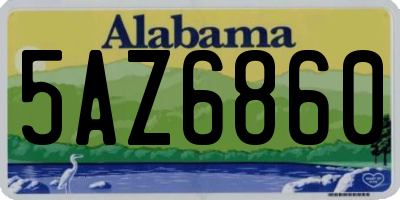 AL license plate 5AZ6860