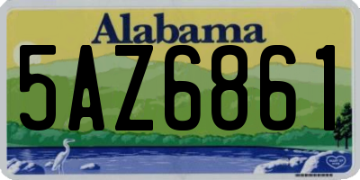 AL license plate 5AZ6861