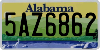 AL license plate 5AZ6862