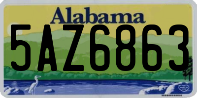 AL license plate 5AZ6863
