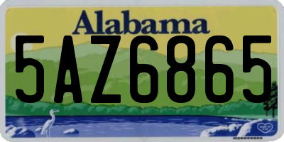 AL license plate 5AZ6865