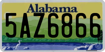 AL license plate 5AZ6866