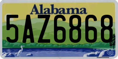 AL license plate 5AZ6868