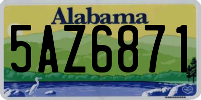 AL license plate 5AZ6871