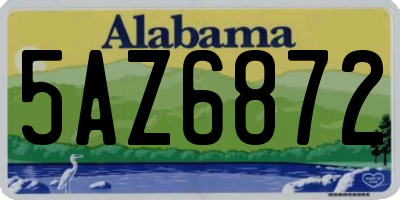 AL license plate 5AZ6872