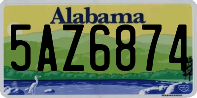 AL license plate 5AZ6874