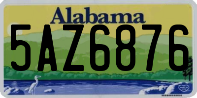 AL license plate 5AZ6876