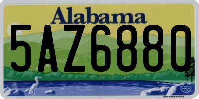 AL license plate 5AZ6880