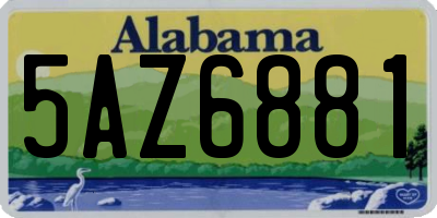 AL license plate 5AZ6881