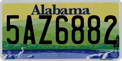 AL license plate 5AZ6882
