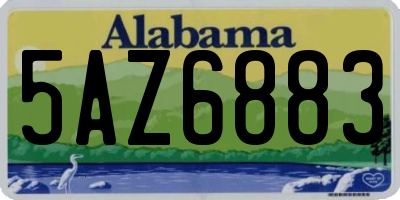 AL license plate 5AZ6883
