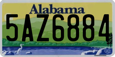 AL license plate 5AZ6884