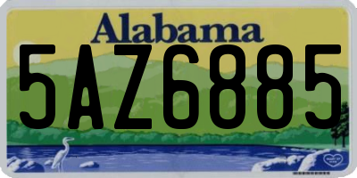 AL license plate 5AZ6885