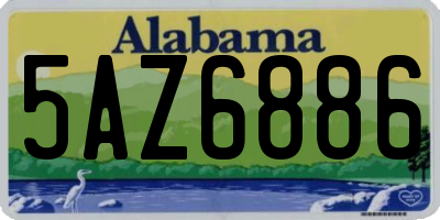 AL license plate 5AZ6886