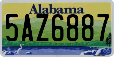 AL license plate 5AZ6887