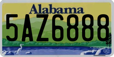 AL license plate 5AZ6888