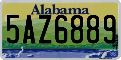 AL license plate 5AZ6889