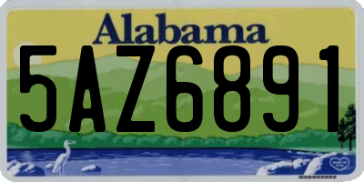AL license plate 5AZ6891
