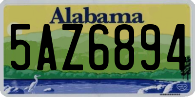 AL license plate 5AZ6894