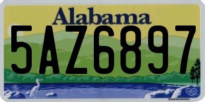 AL license plate 5AZ6897
