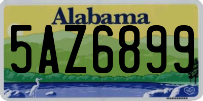 AL license plate 5AZ6899