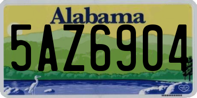 AL license plate 5AZ6904
