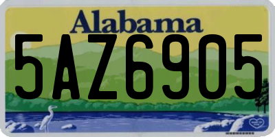 AL license plate 5AZ6905