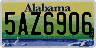 AL license plate 5AZ6906