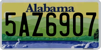 AL license plate 5AZ6907