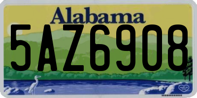 AL license plate 5AZ6908