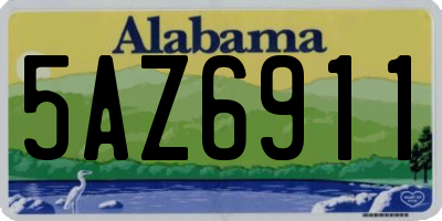 AL license plate 5AZ6911