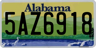 AL license plate 5AZ6918