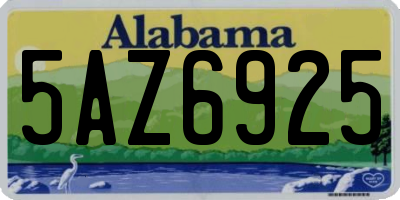 AL license plate 5AZ6925