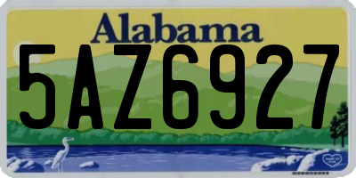 AL license plate 5AZ6927