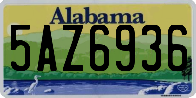 AL license plate 5AZ6936